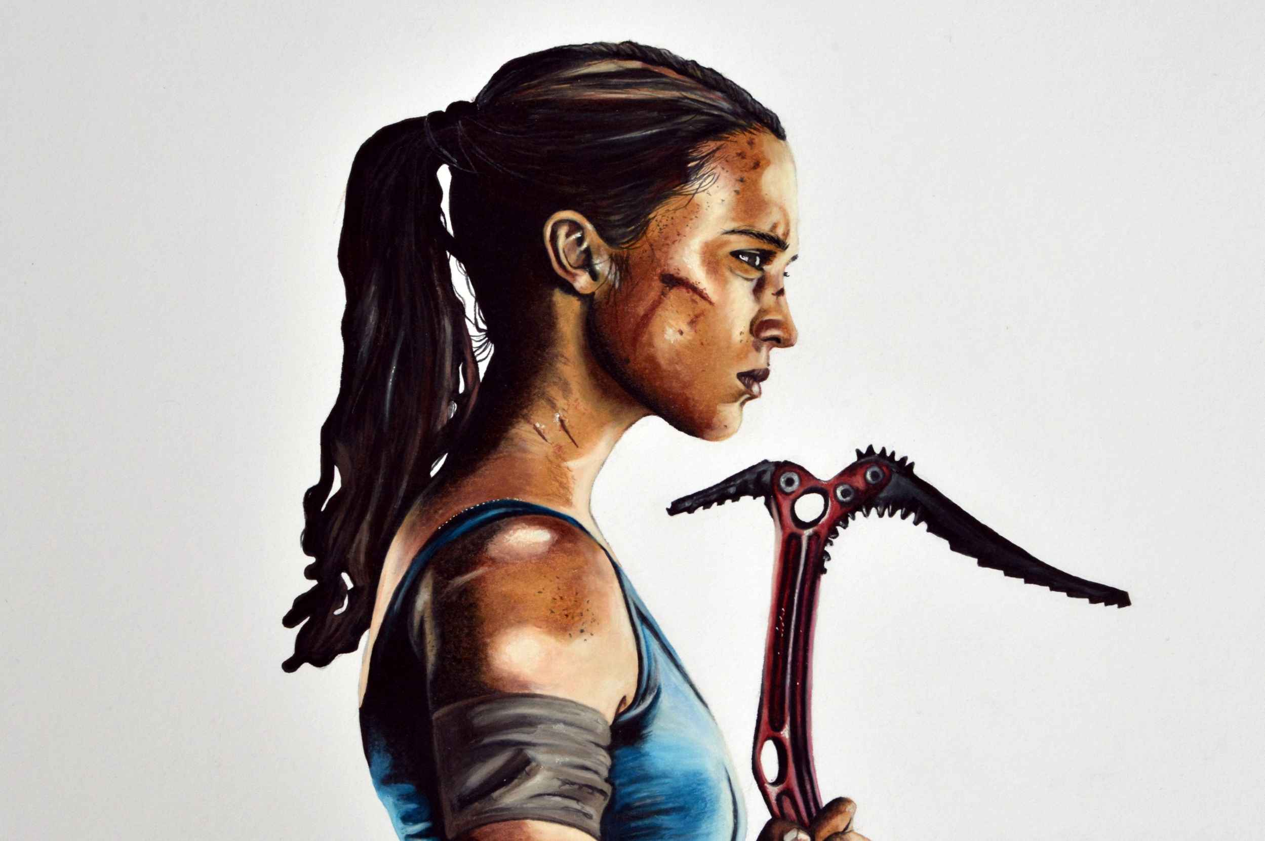 Portfolio Drawing - Tomb Raider (Alicia Vikander) - EMANUEL SCHWEIZER