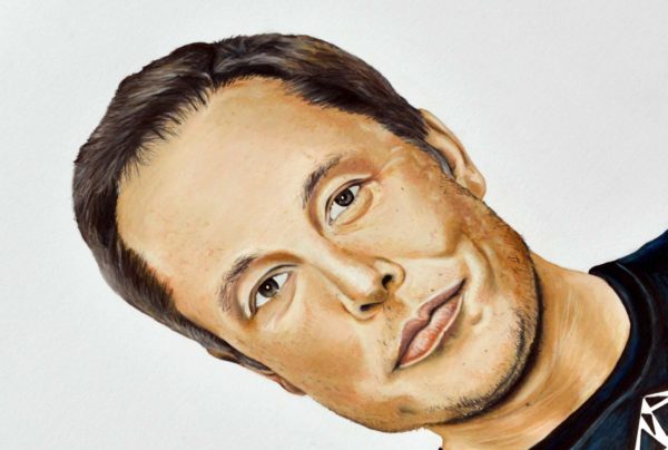 Elon Musk drawing Wood Print by Murphy Art Elliott - Murphy Art Elliott -  Website